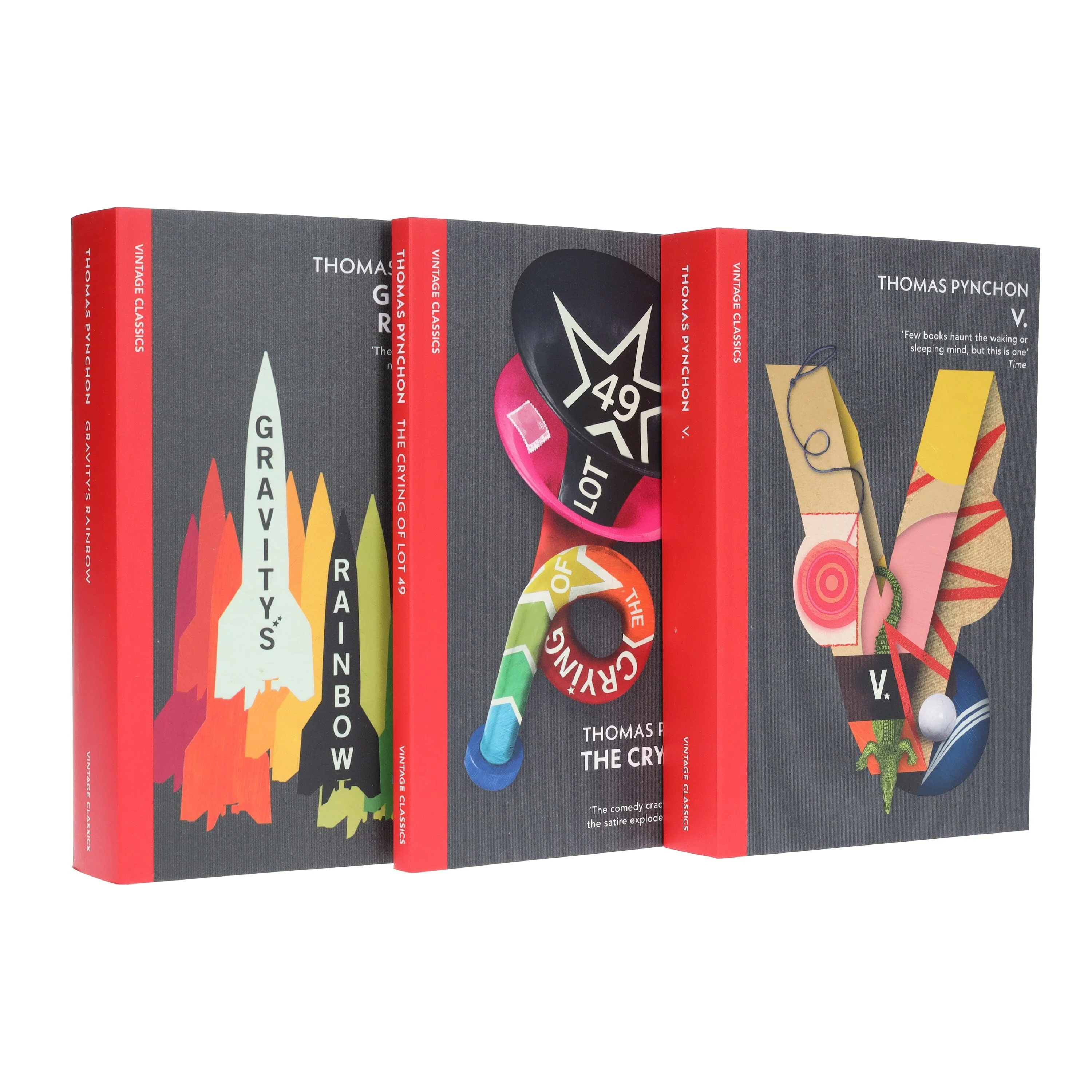 Thomas Pynchon Novels (V, The Crying of Lot 49 & Gravity's Rainbow) 3 Books Collection Set - Fiction - Paperback - Image 4
