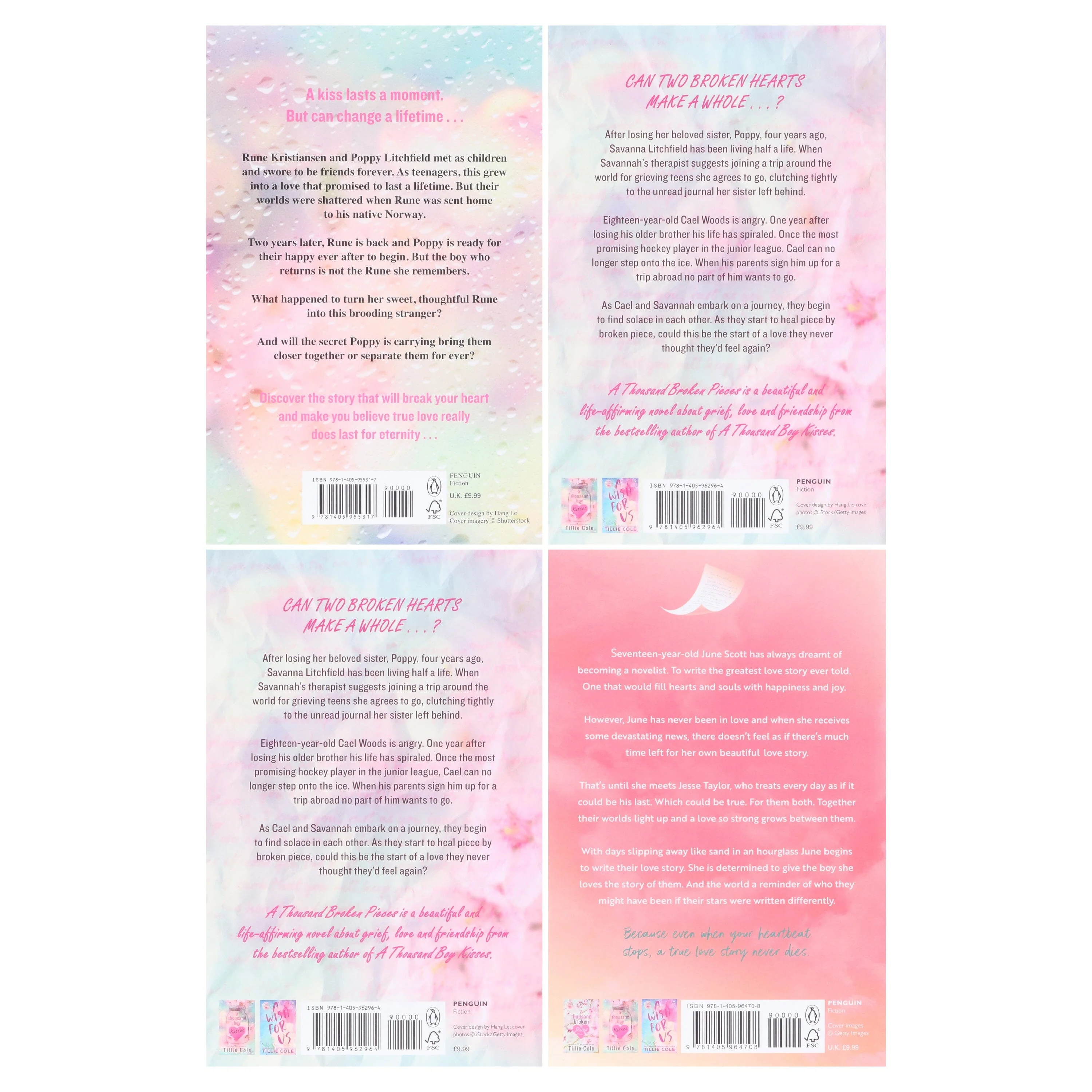Tillie Cole Collection (A Thousand Boy Kisses, A Thousand Broken Pieces, A Wish For Us & Write Me For You) 4 Books Set - Fiction - Paperback - Image 3