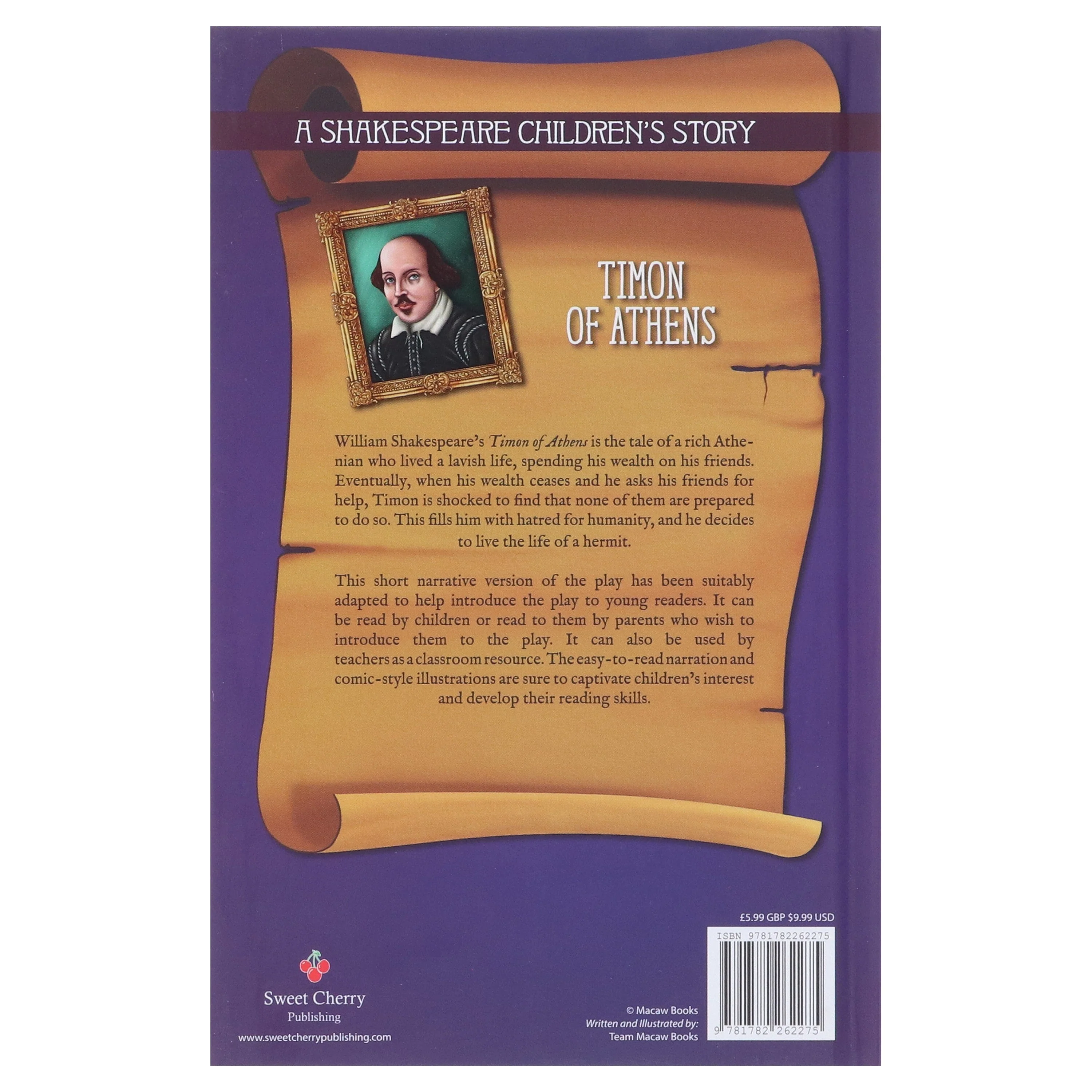 Timon of Athens: A Shakespeare Illustrated Children's Story Book - Ages 7-9 - Hardback - Image 3