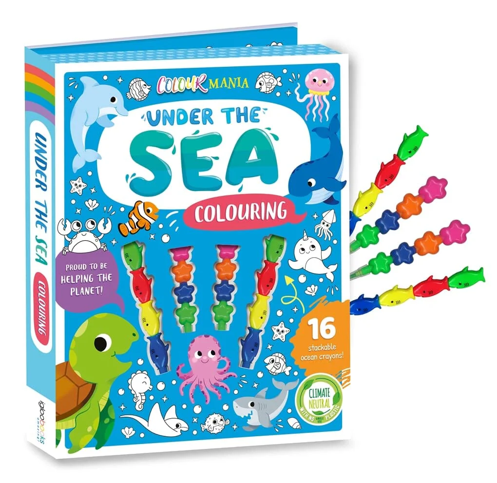 Under The Sea Colouring Book With 16 Stackable Ocean Crayons! - Ages 3-6 - Paperback - Image 2