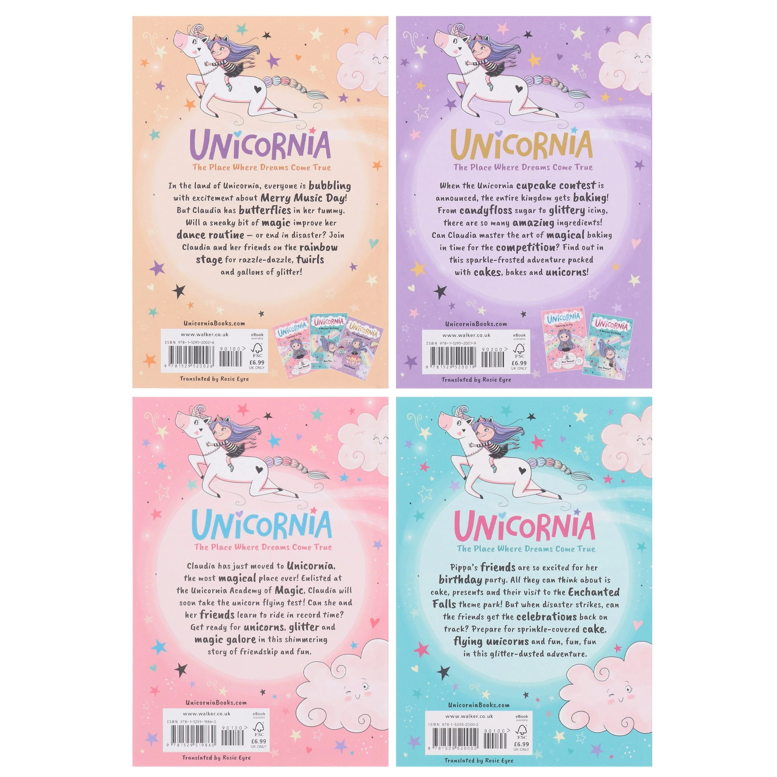 Unicornia Series: A Magical Unicorn School Fiction Story for Kids by Ana Punset Illustrated 4 Books Collection Set - Ages 5-10 - Paperback - Image 3