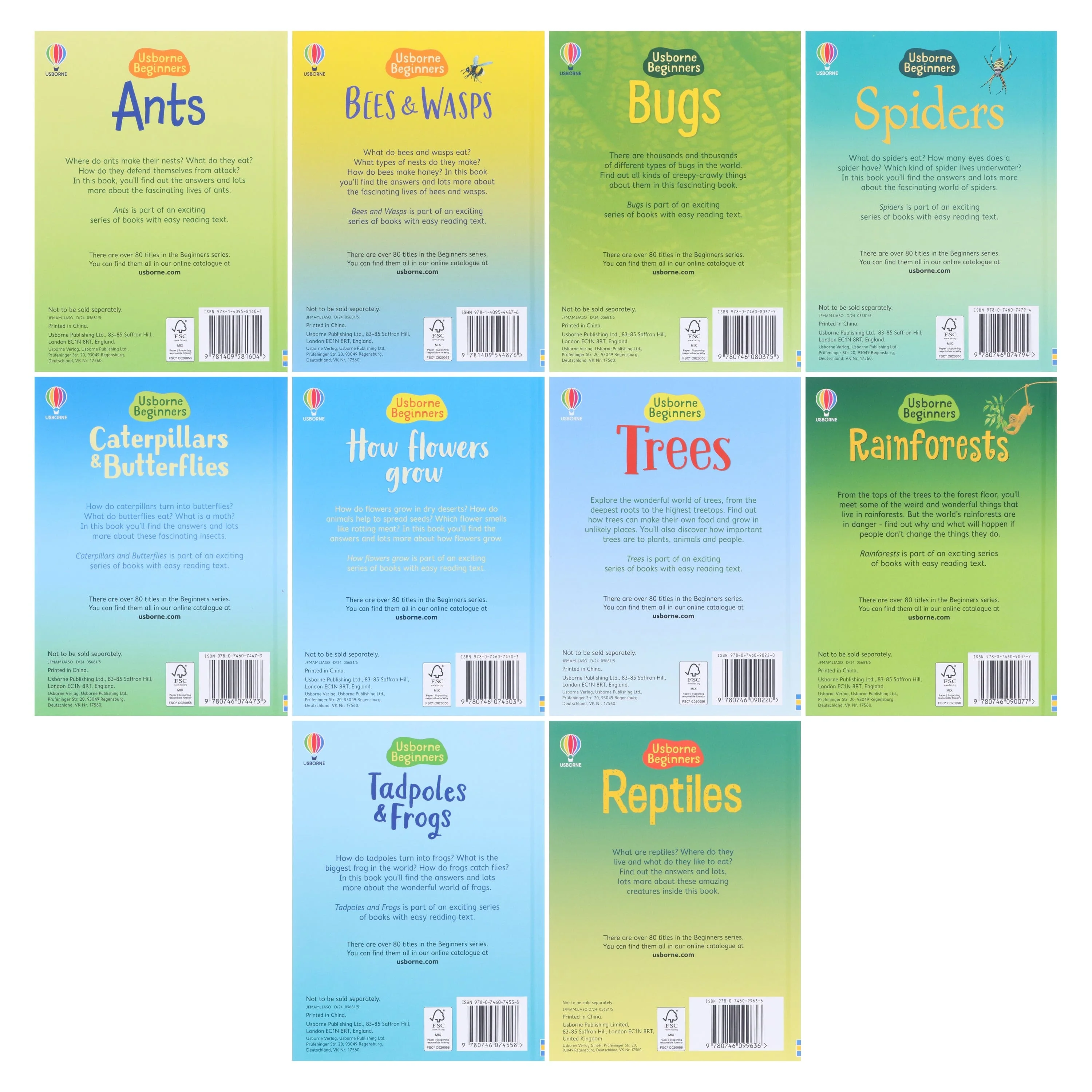 Usborne Beginners Series 20 Books Collection Box Set (Nature & Science) - Ages 4-10 - Hardback - Image 3