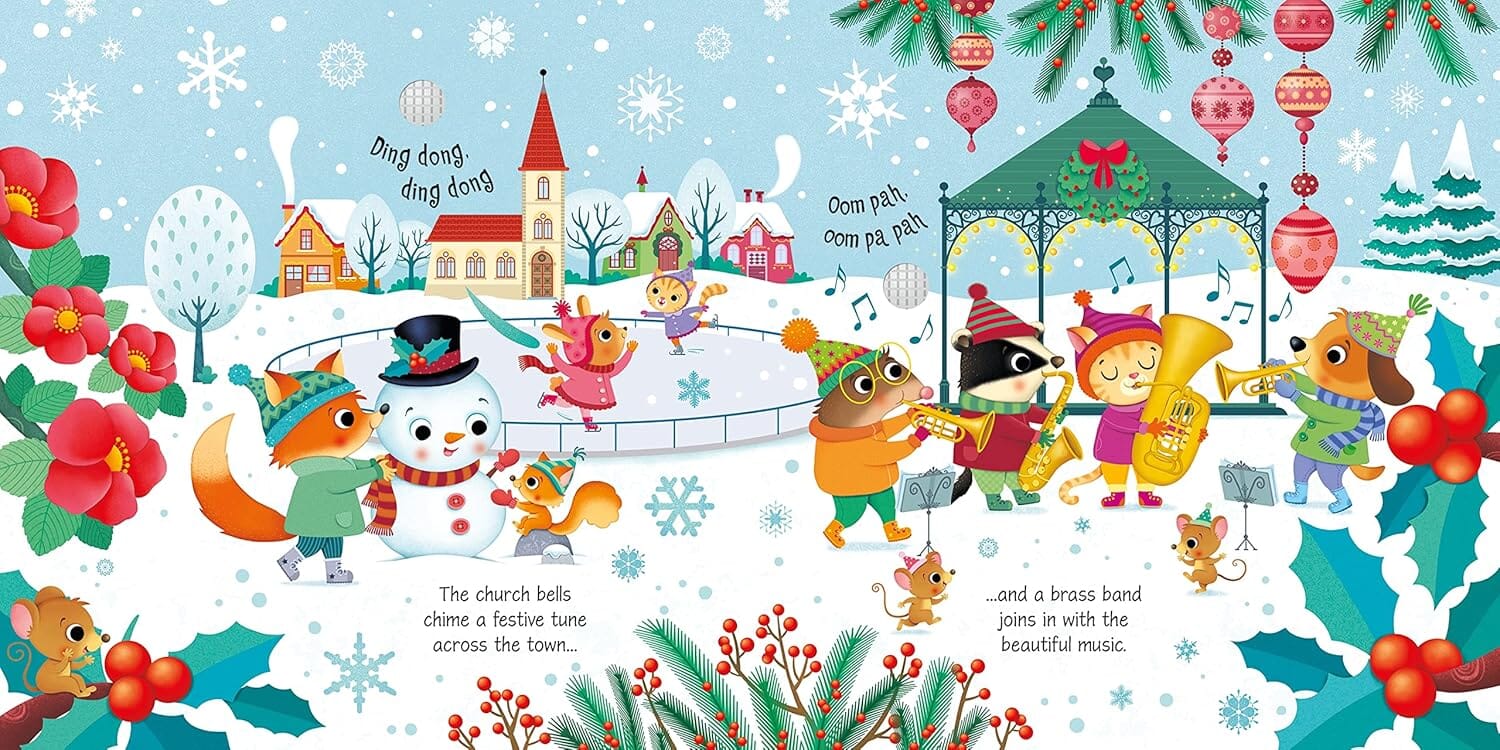 Damaged - Usborne Christmas Lights and Sounds Winter Collection: Christmas, Unicorns & Winter Wonderland by Sam Taplin 3 Picture Books Set - Ages 0-2 - Board Book - T 36 - Image 2