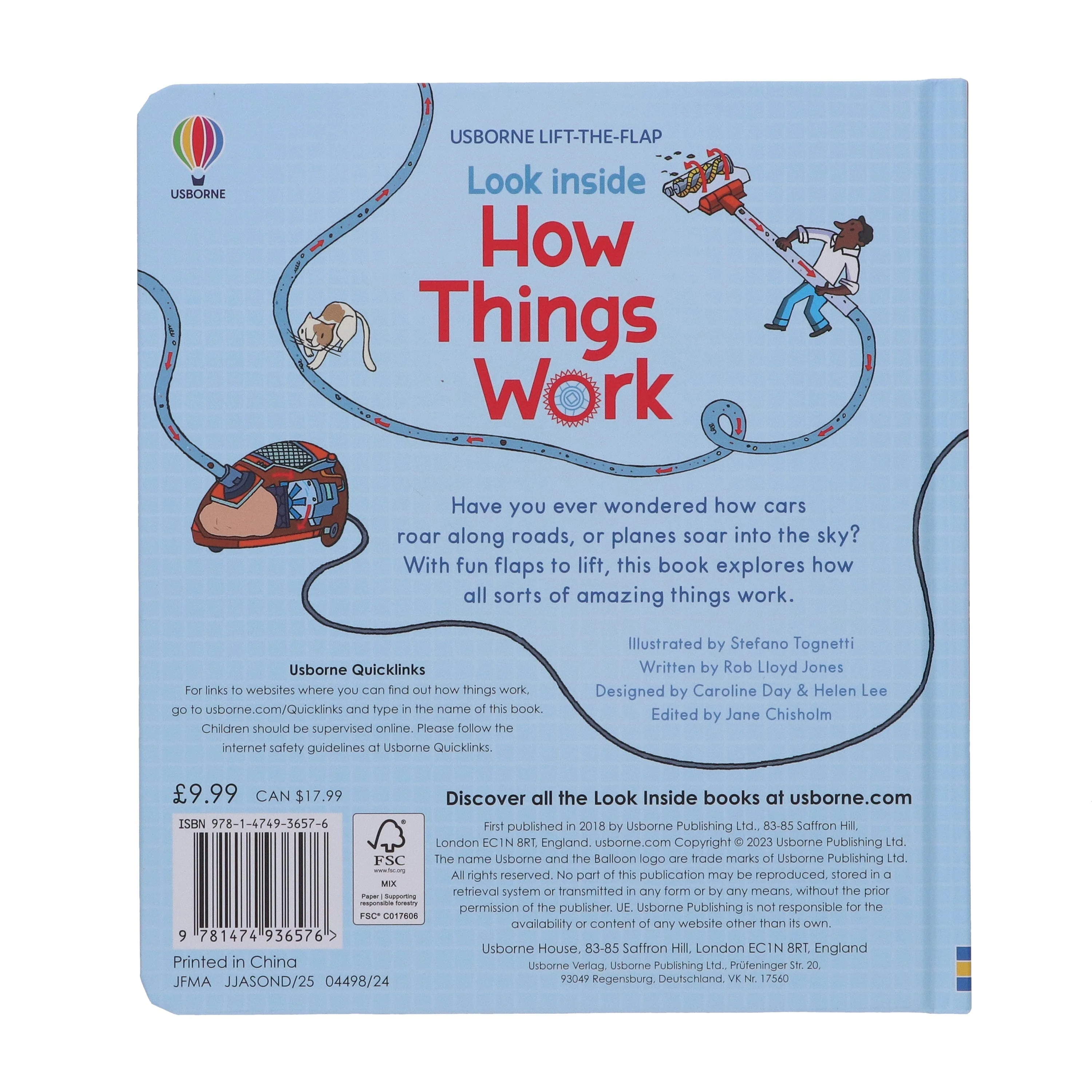Usborne Lift-The-Flap Look Inside How Things Work by Rob Lloyd Jones - Ages 5+ - Board Book - Image 3