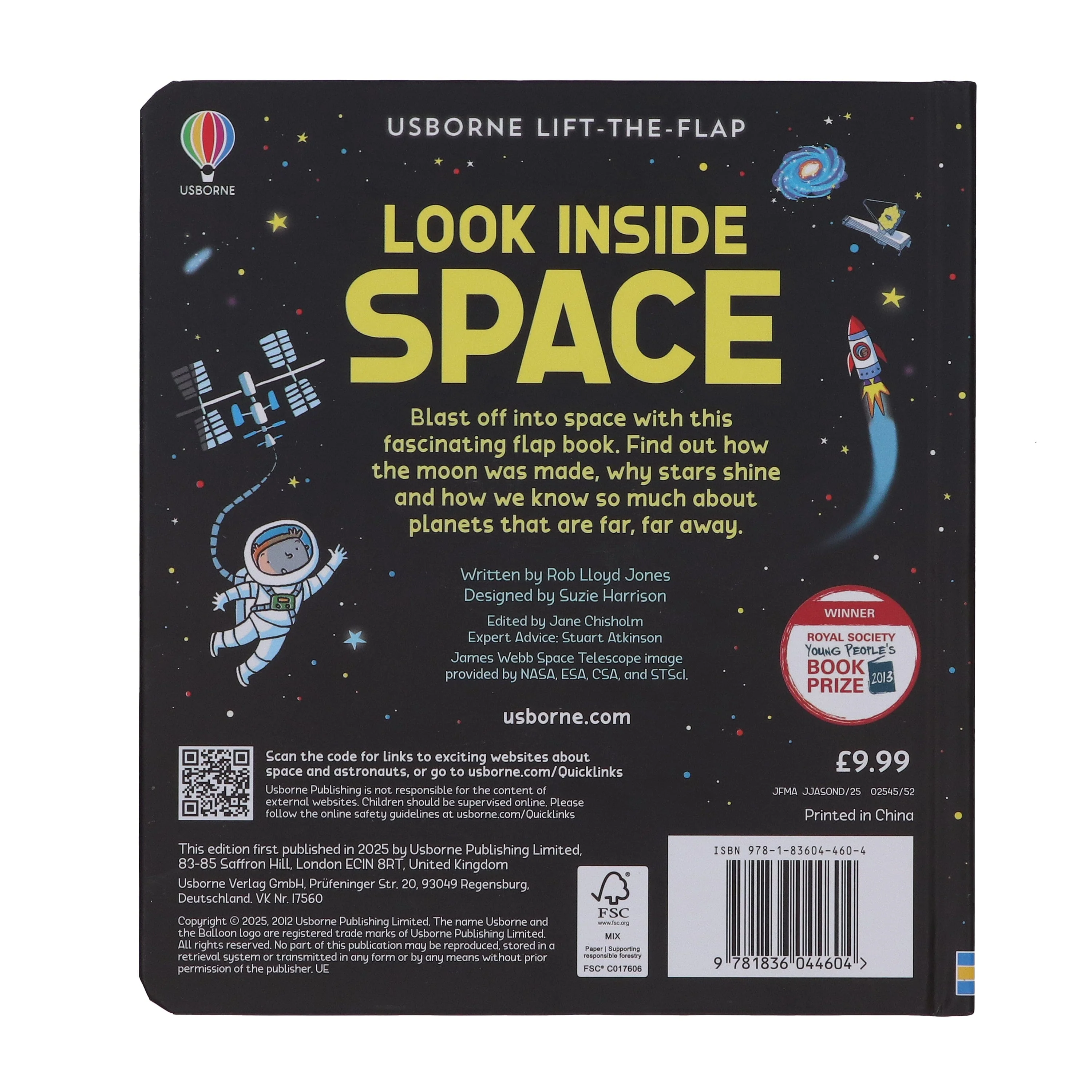 Usborne Lift-The-Flap Look Inside Space by Rob Lloyd Jones - Ages 5+ - Board Book - Image 3