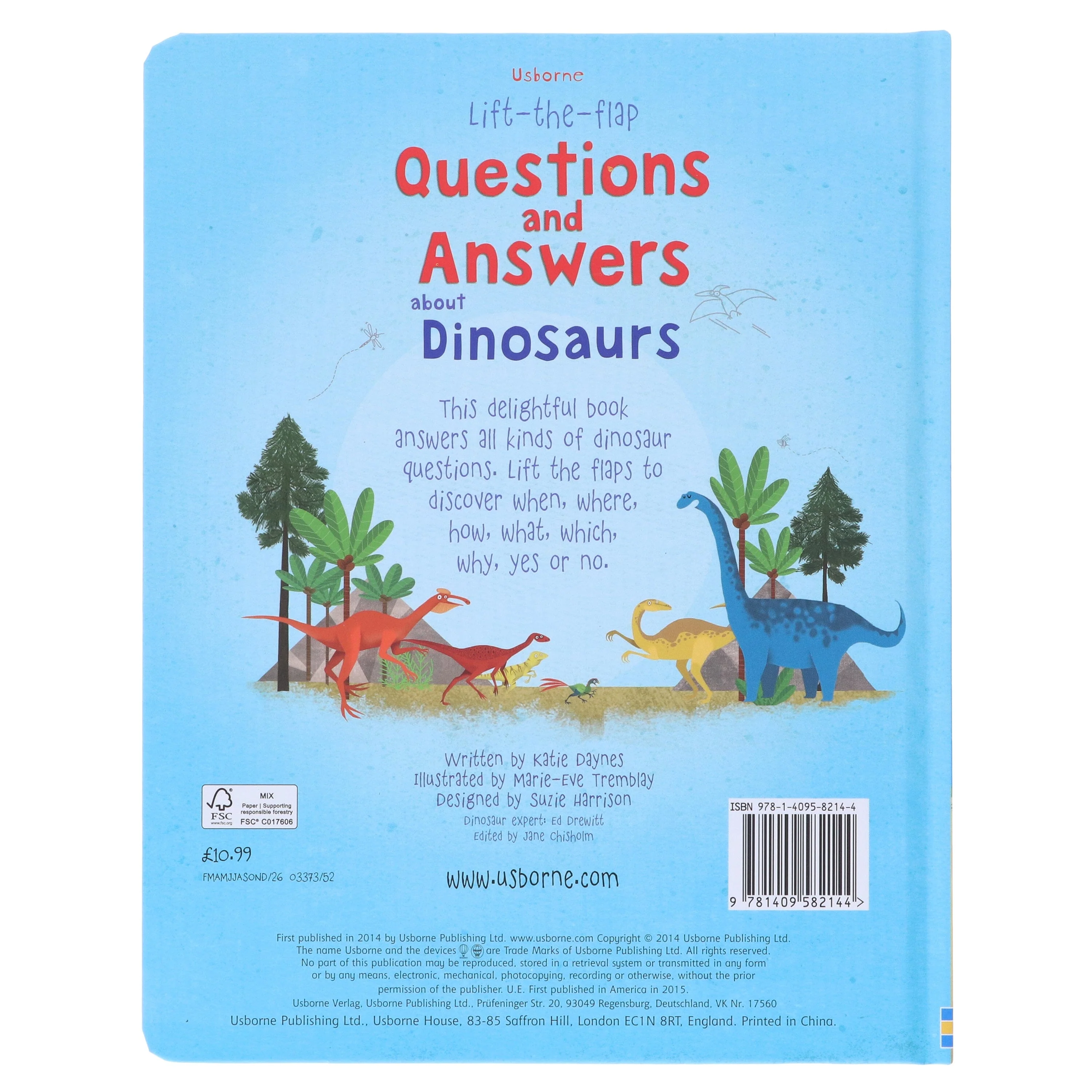Usborne: Lift-the-flap Questions and Answers about Dinosaurs by Katie Daynes - Ages 5+ - Board Book - Image 3