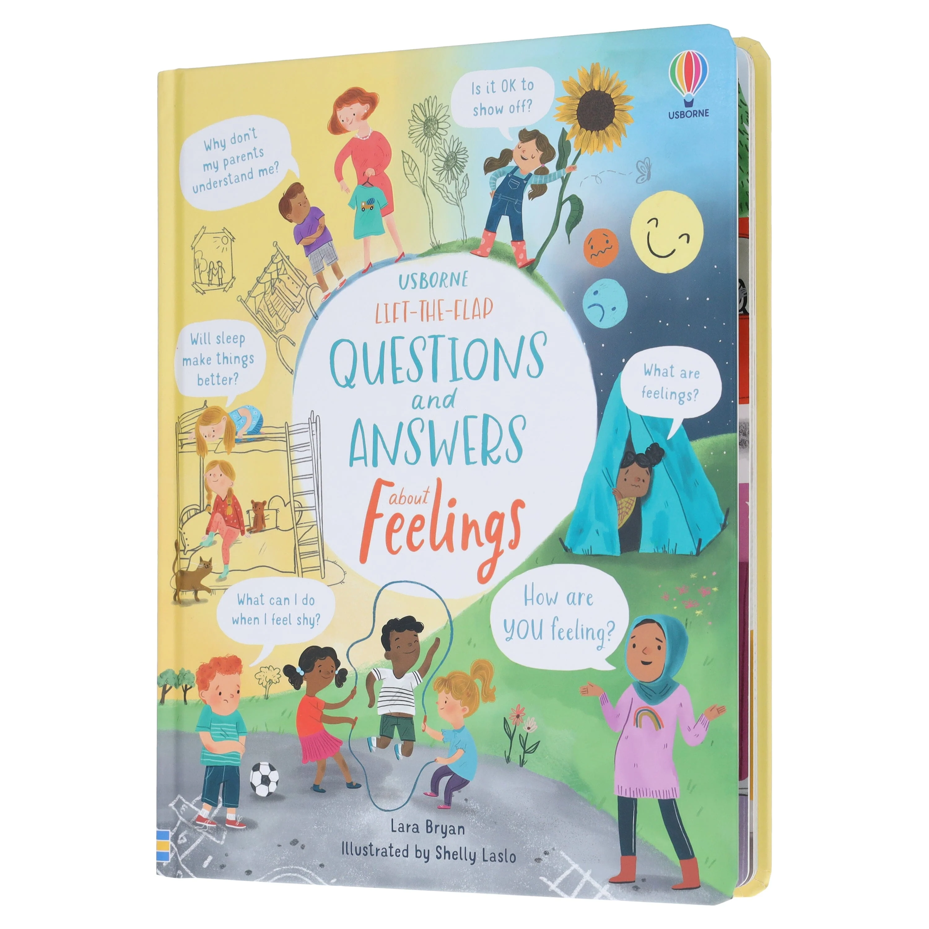 Usborne: Lift-the-Flap Questions and Answers About Feelings by Lara Bryan - Ages 6-9 - Board Book - Image 4
