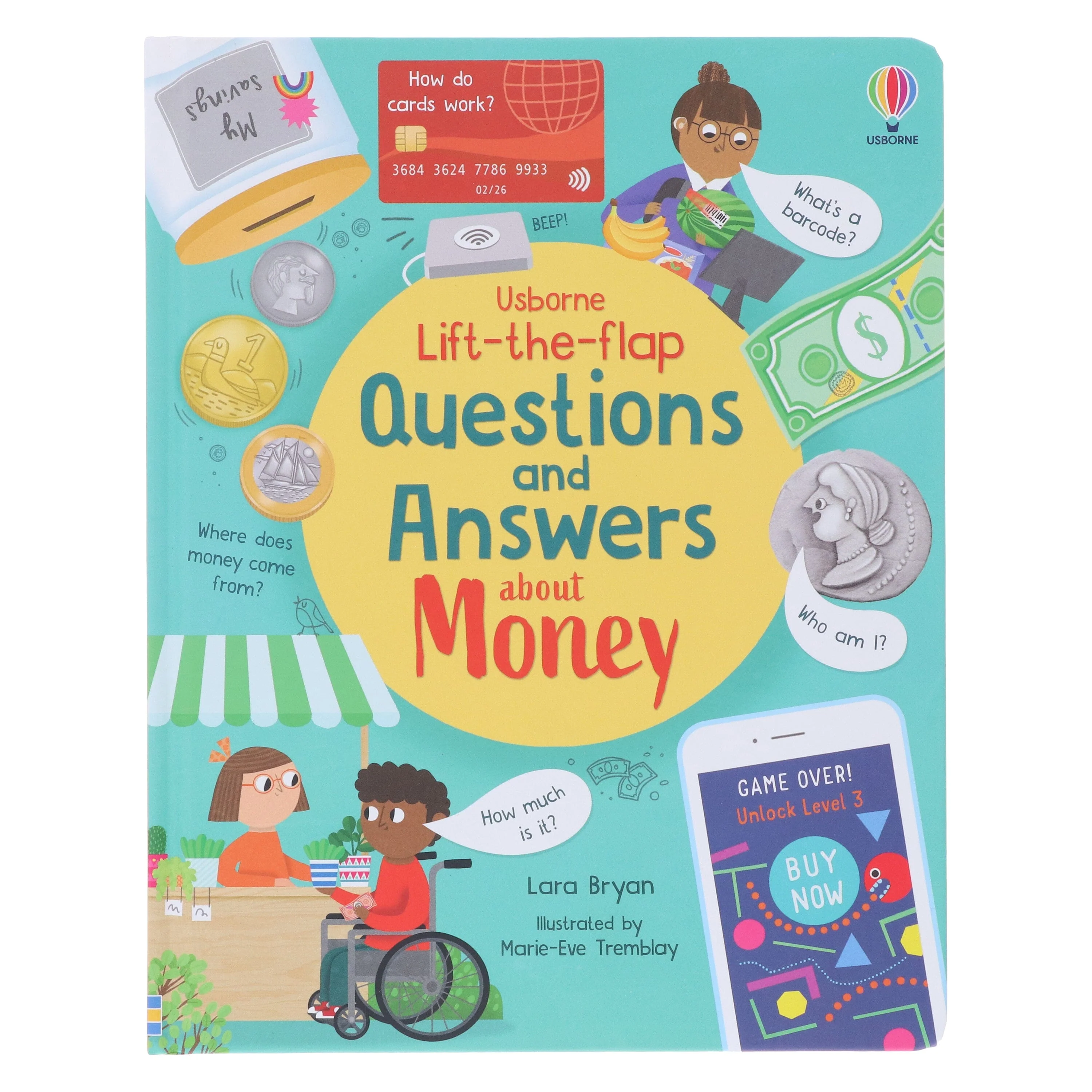 Usborne: Lift-The-Flap Questions and Answers about Money by Lara Bryan - Ages 6+ - Board Book - Image 2
