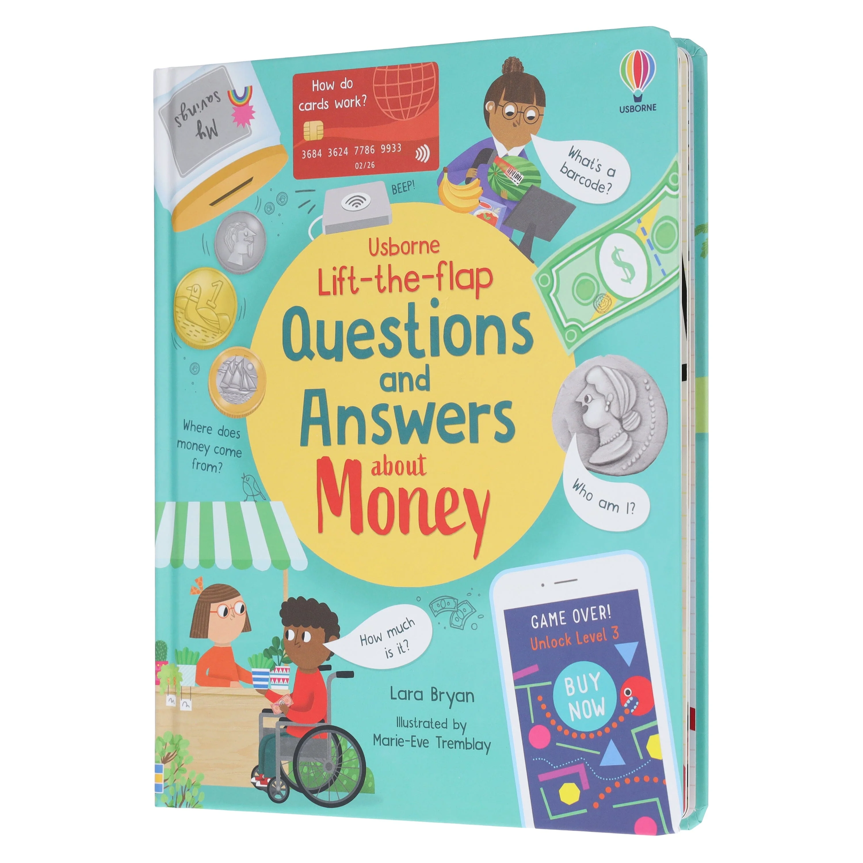 Usborne: Lift-The-Flap Questions and Answers about Money by Lara Bryan - Ages 6+ - Board Book - Image 4