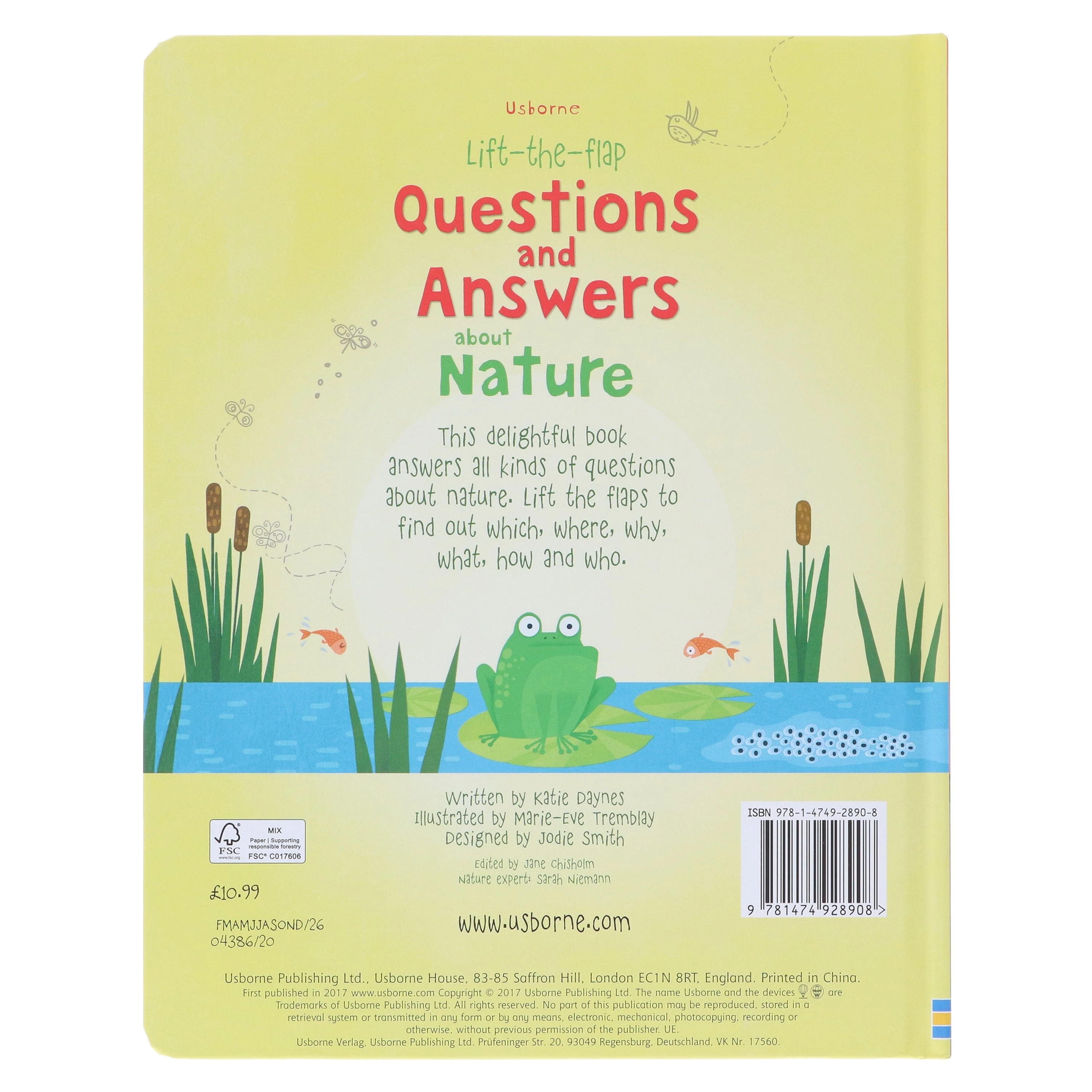 Usborne: Lift the Flap Questions and Answers About Nature by Katie Daynes - Ages 5+ - Board Book - Image 3