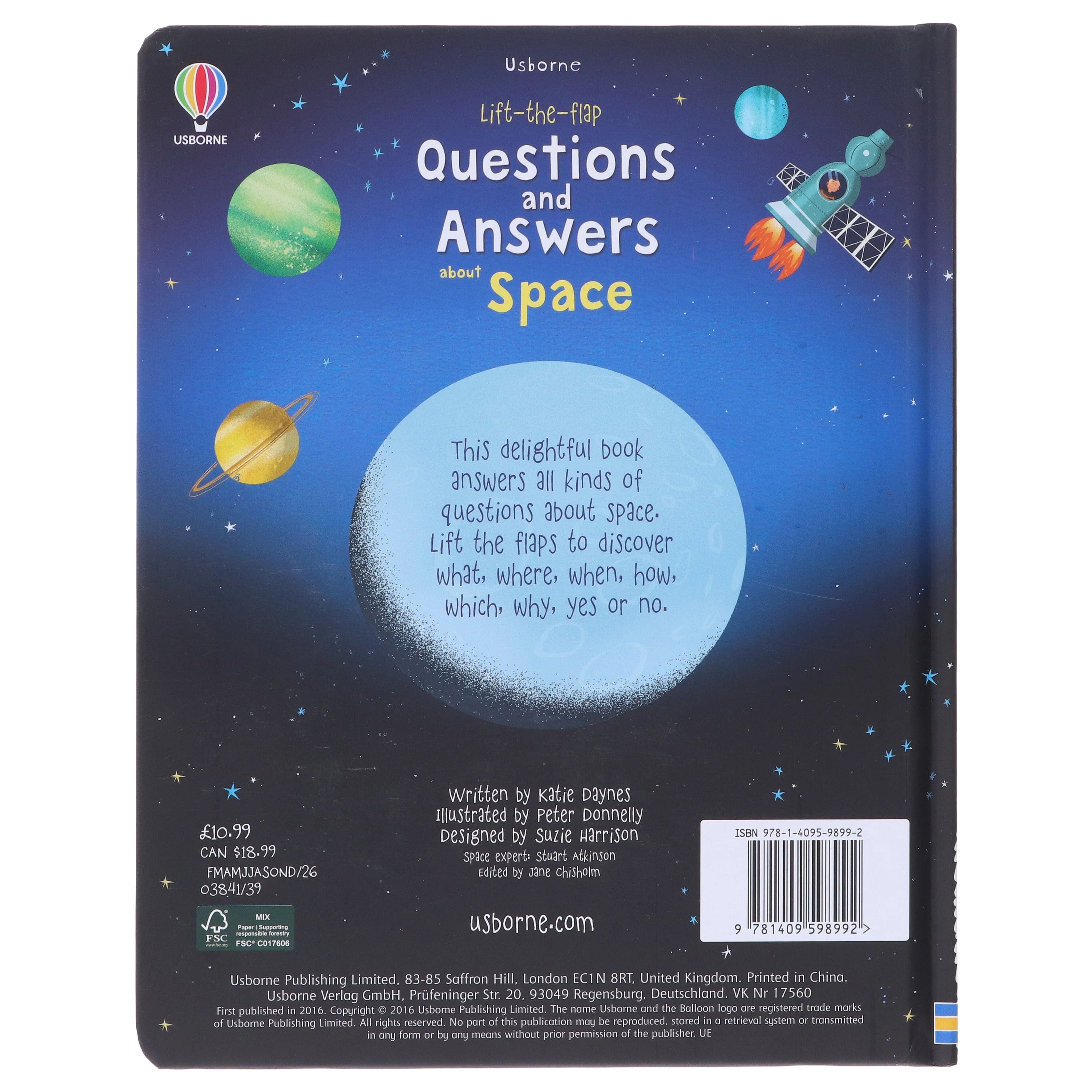 Usborne: Lift-the-Flap Questions and Answers About Space by Katie Daynes - Ages 5+ - Board Book - Image 3