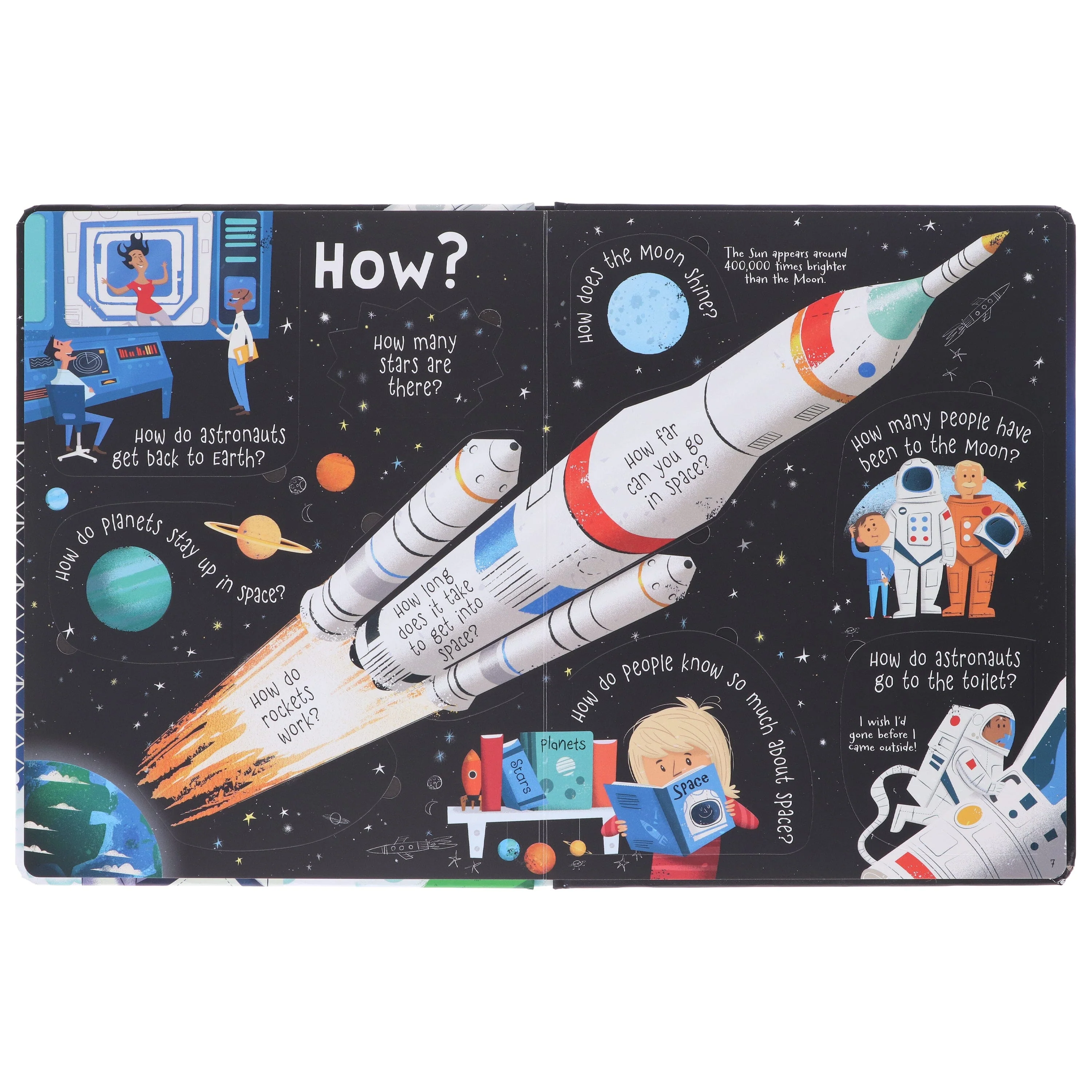 Usborne: Lift-the-Flap Questions and Answers About Space by Katie Daynes - Ages 5+ - Board Book - Image 5