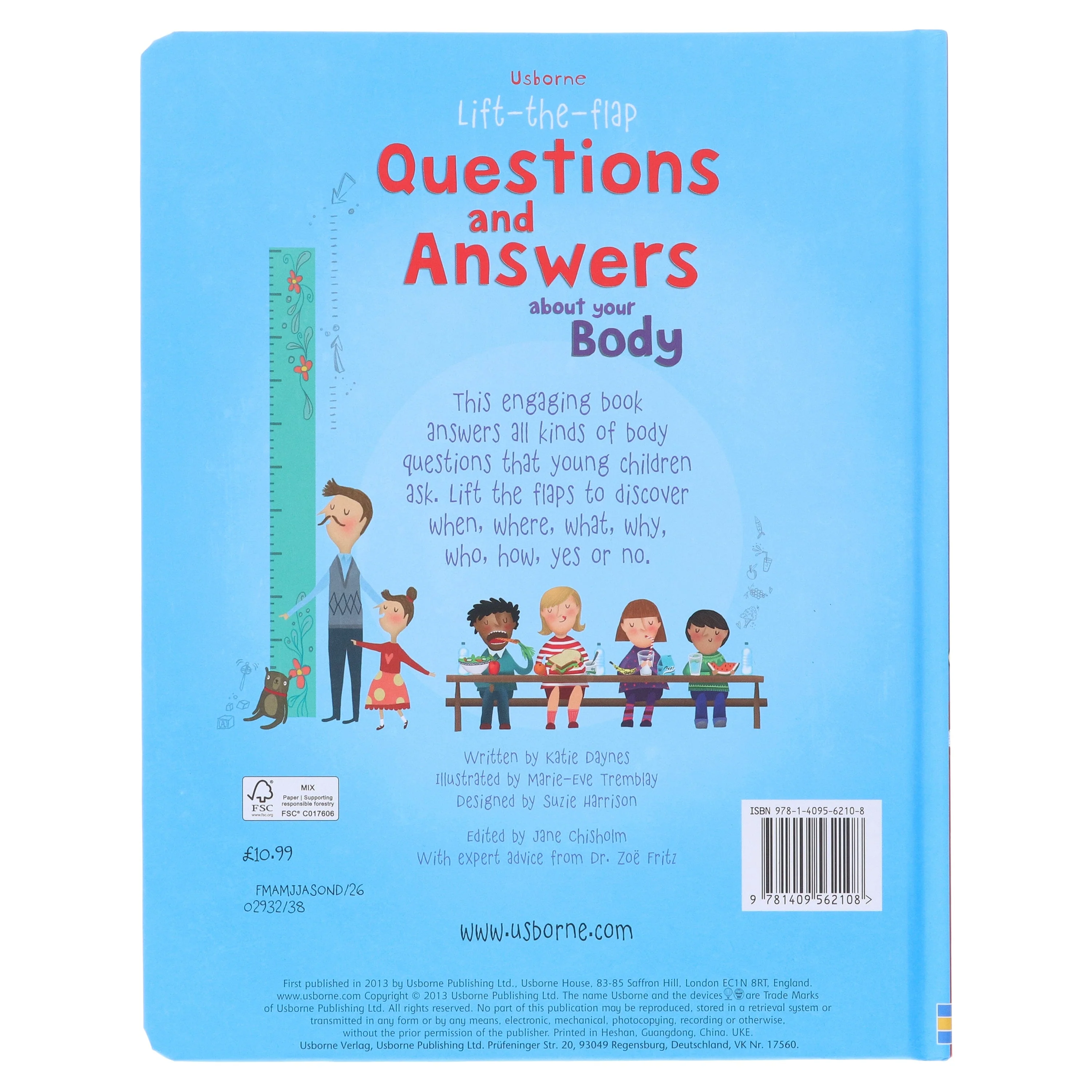 Usborne: Lift the Flap Questions & Answers about your Body by Katie Daynes - Ages 4+ - Board Book - Image 3