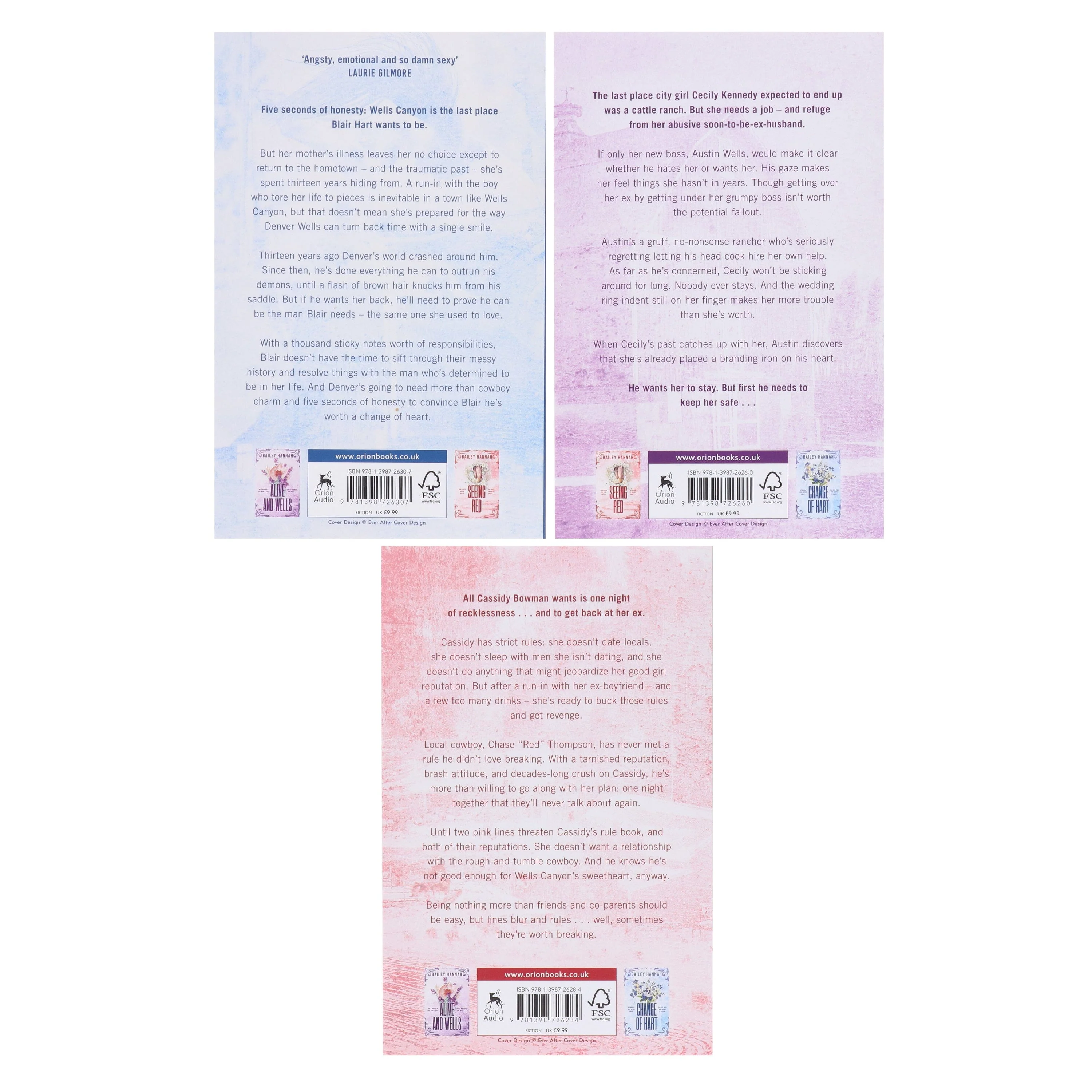 Wells Ranch Series by Bailey Hannah 3 Books Collection Set - Fiction - Paperback - Image 3