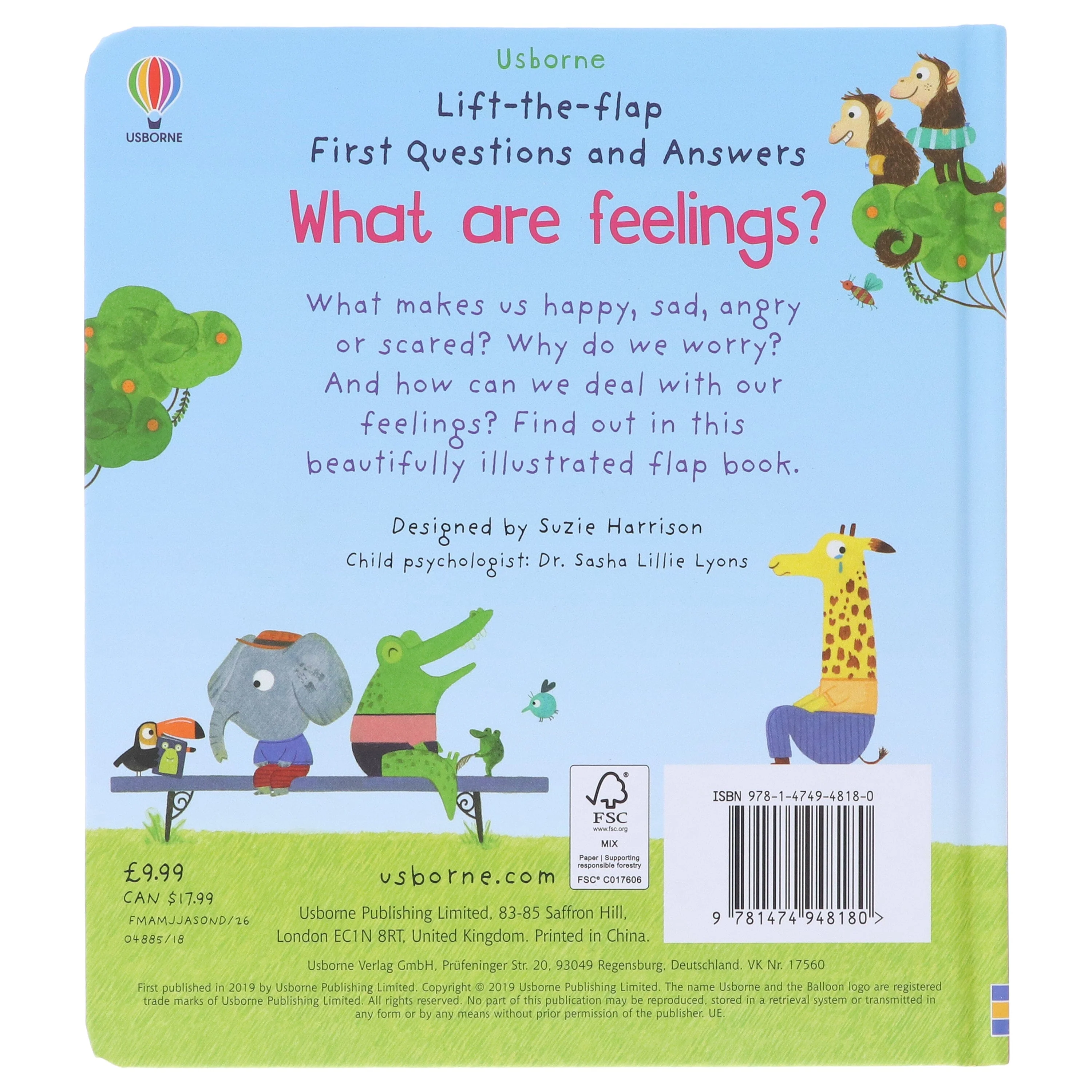 What are Feelings? (Usborne: Lift-the-Flap First Questions & Answers) - Ages 4+ - Board Book - Image 3