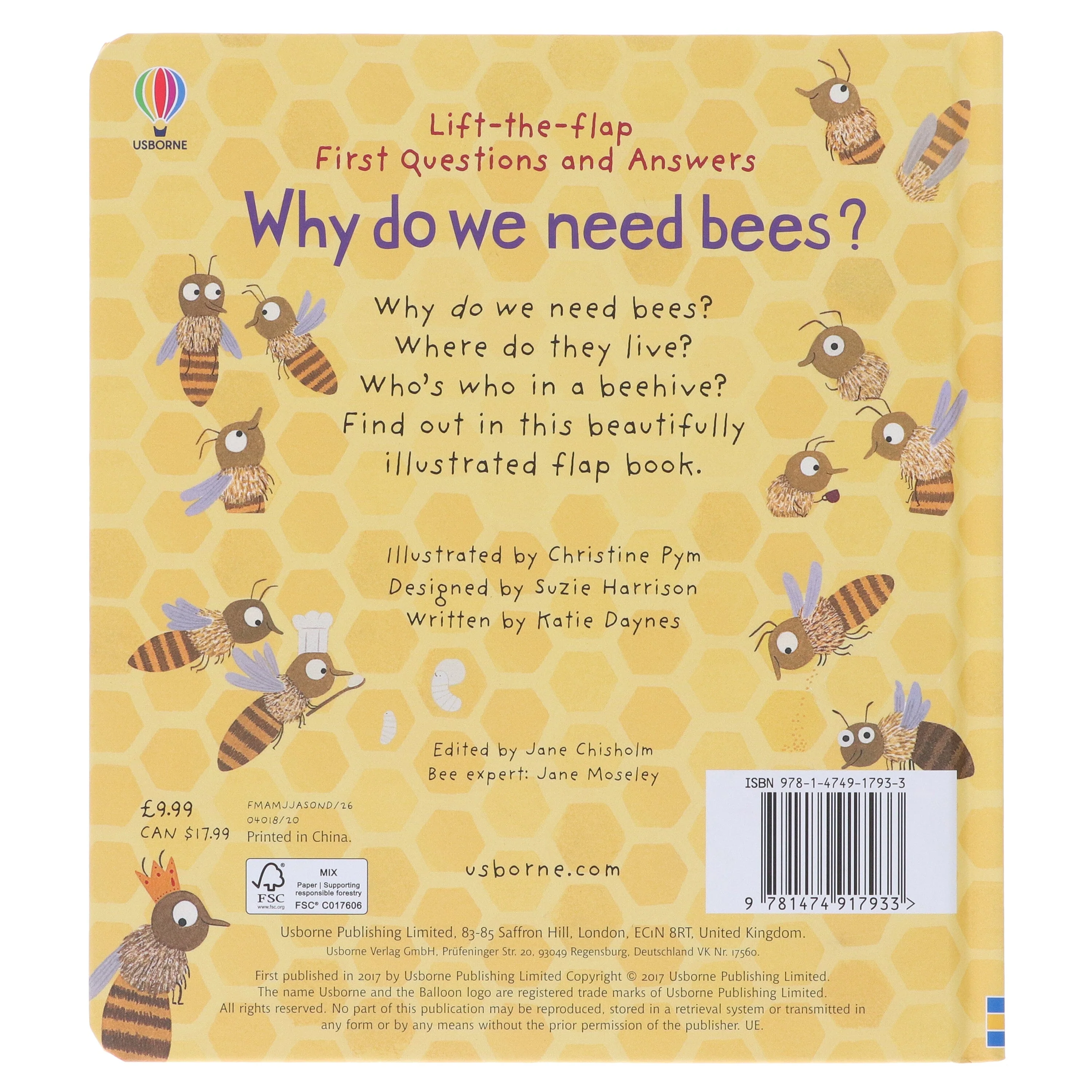 Why Do We Need Bees? (Usborne: Lift-the-Flap First Questions and Answers) by Katie Daynes - Ages 4+ - Board Book - Image 3
