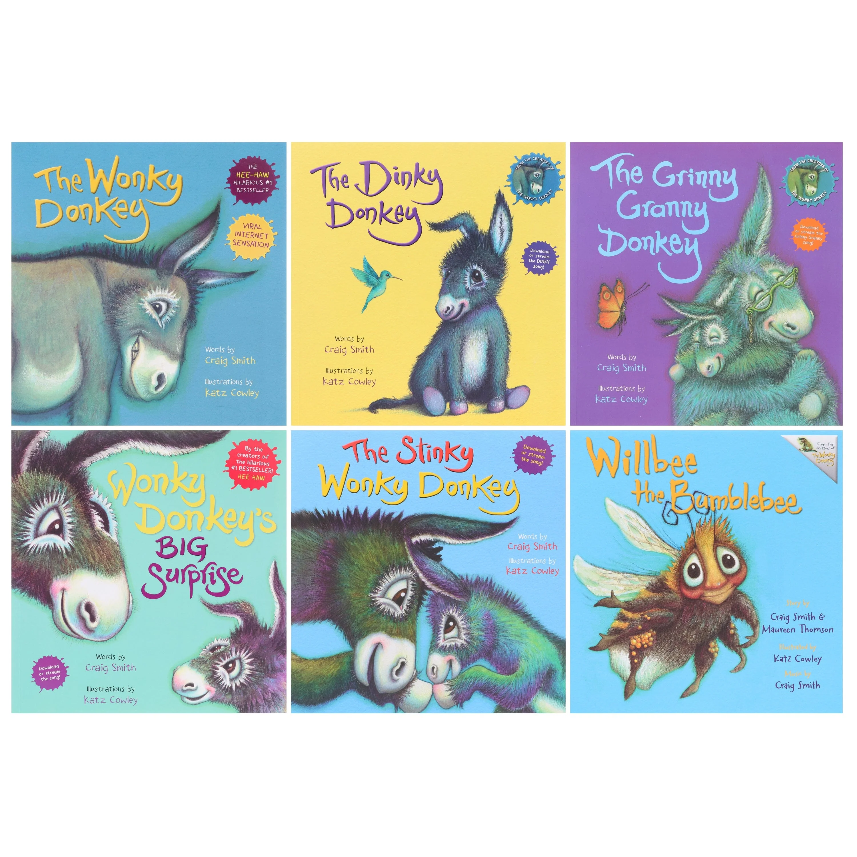 Wonky Donkey Series by Craig Smith & Maureen Thomson Illustrated 6 Books Collection Set - Ages 3+ - Paperback - Image 2