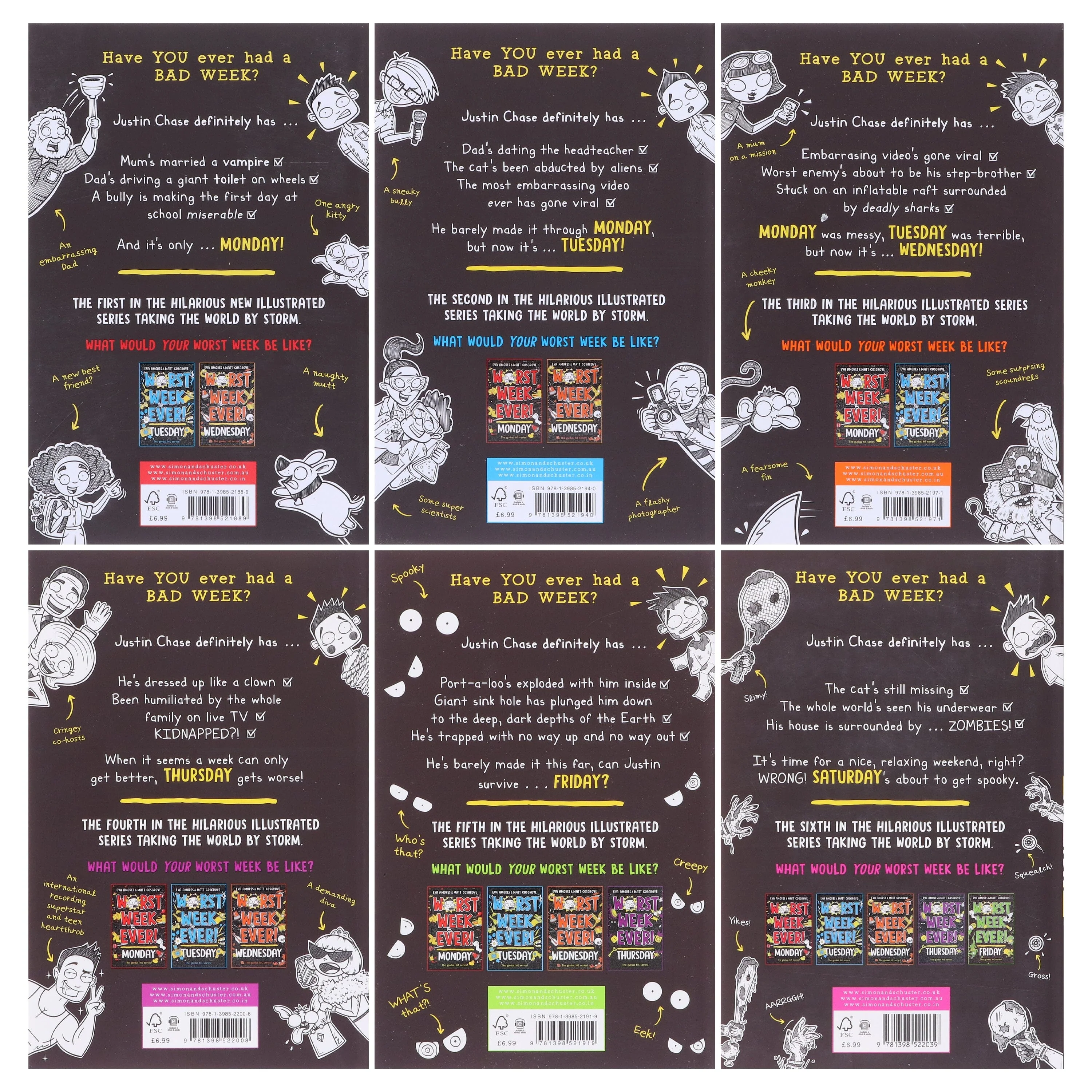 Worst Week Ever! Series By Eva Amores And Matt Cosgrove 6 Books Collection Set - Ages 8+ - Paperback - Image 3
