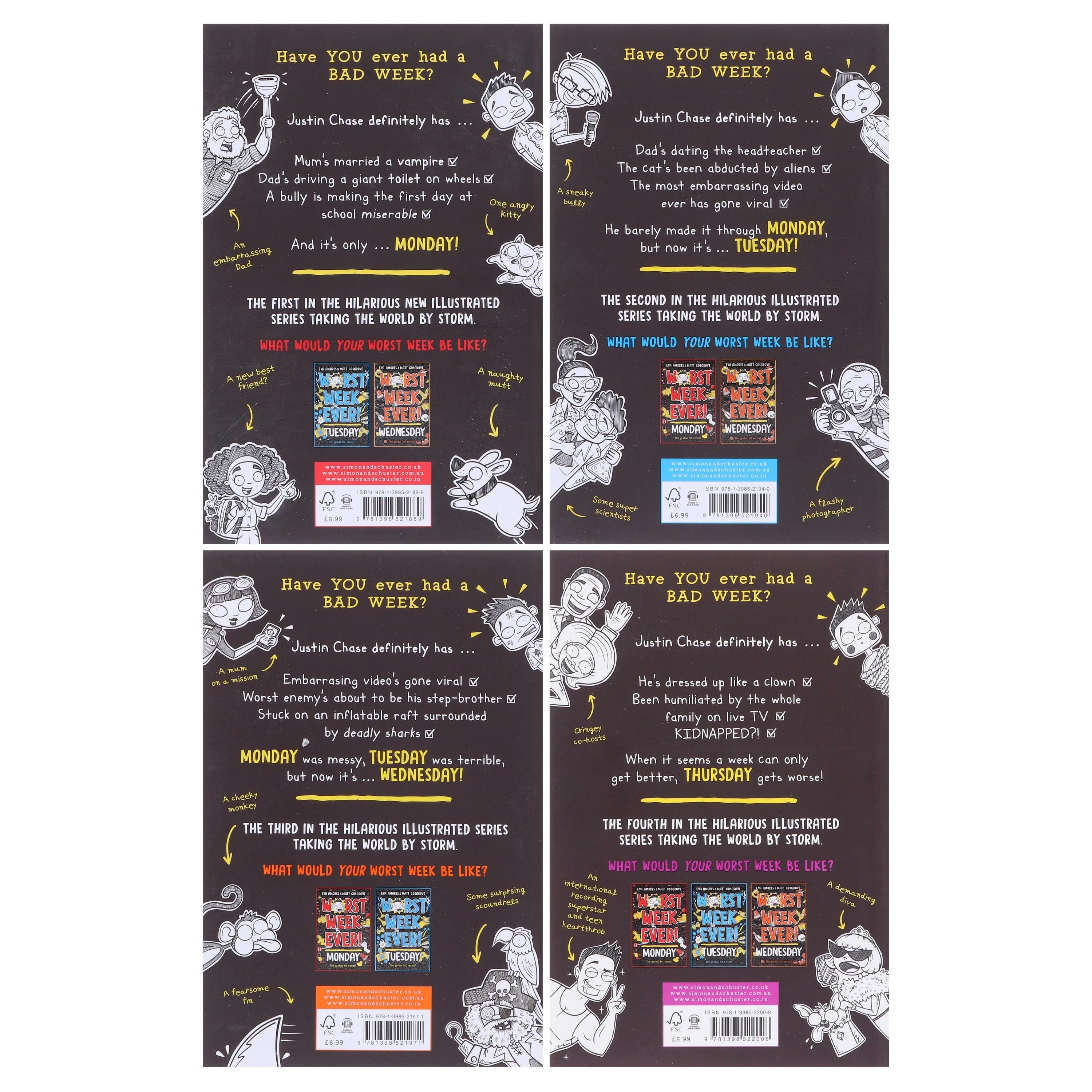 Worst Week Ever! Series By Eva Amores And Matt Cosgrove 4 Books Collection Set - Ages 8+ - Paperback - Image 3