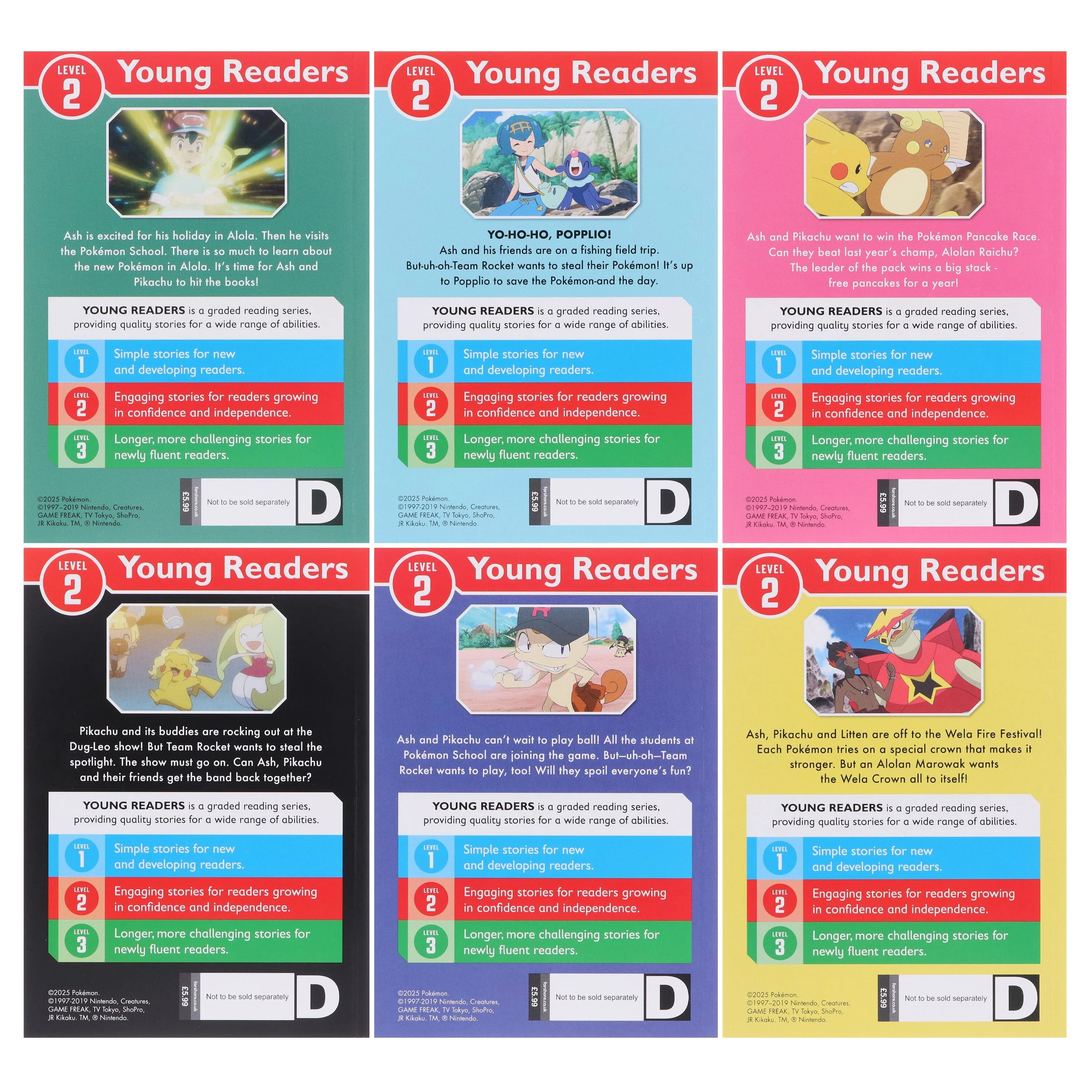 Pokémon: The Alola Collection Young Readers (Level 2) 6 Picture Books Box Set - Ages 4-8 - Paperback - Image 3